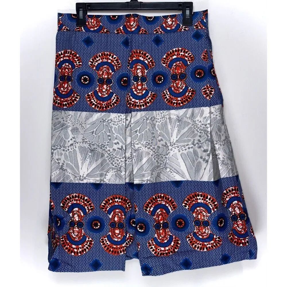 African Ankara wax print skirt size 10US